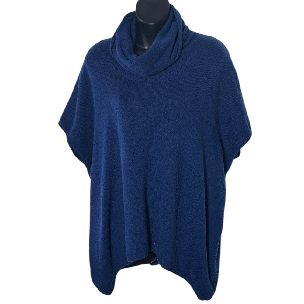 Pure collection women’s small 100% cashmere cowl neck short sleeve oversized top